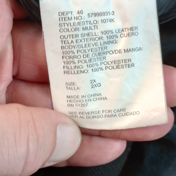 Ohio State Buckeyes Leather Jacket Mens 2XL XXL Suede Collegiate Licensed Produc - Picture 9 of 16